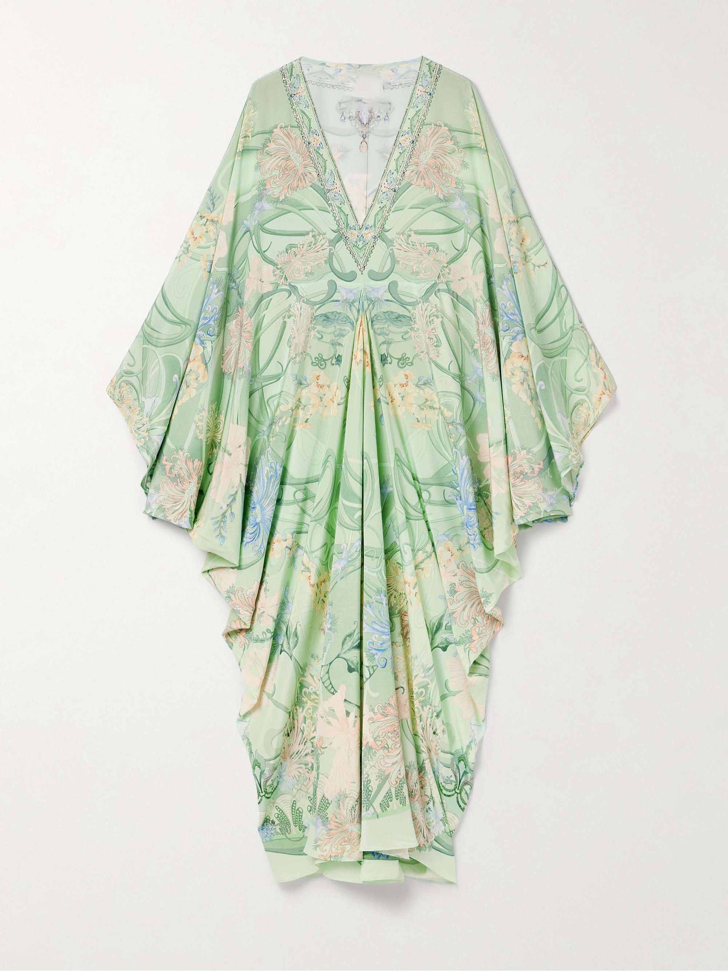 Tropical Breeze V - Neck Midi Dress - TheBohoBloom