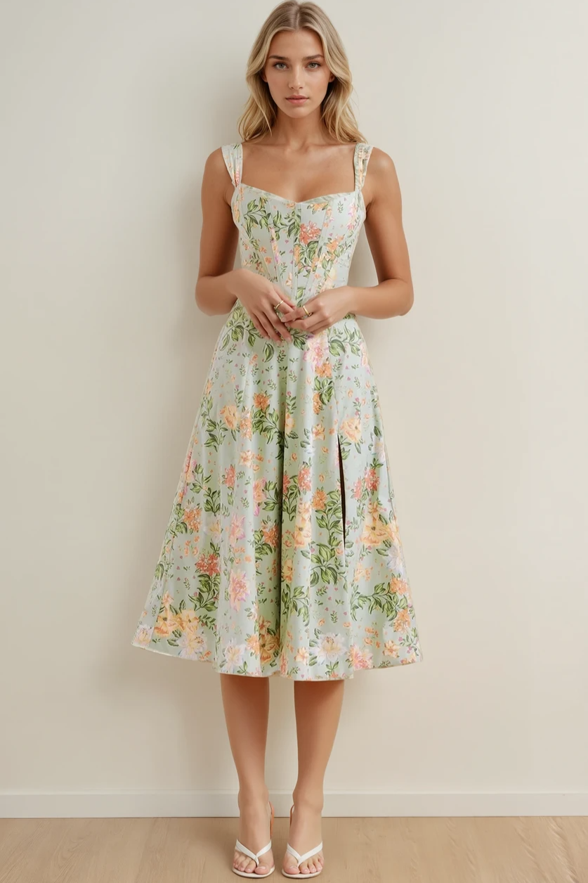 Sunday Bloom Reverie Midikleid