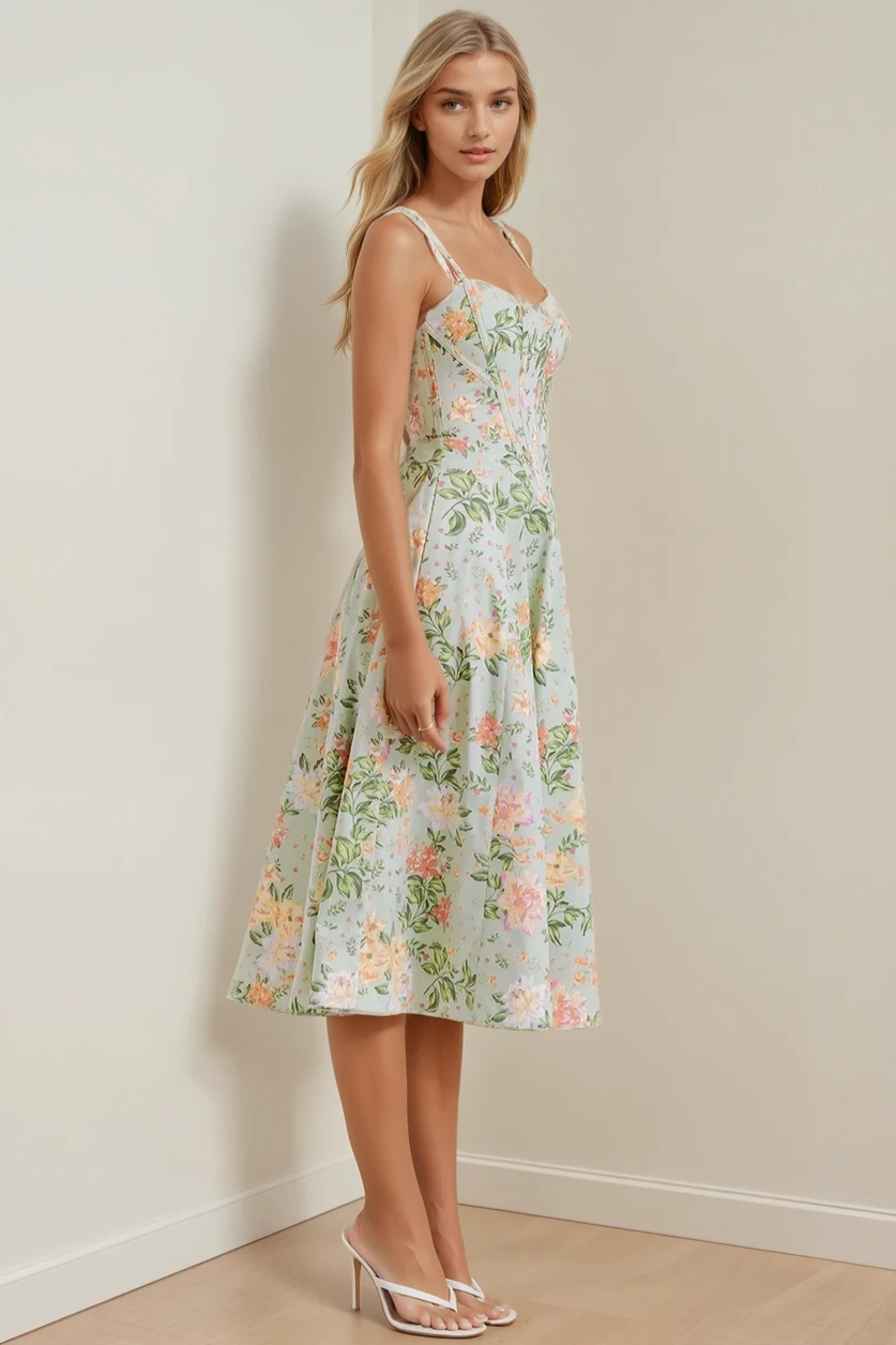 Sunday Bloom Reverie Midikleid