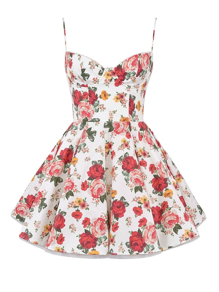 Sicilian Rose Tulle Mini Dress - TheBohoBloom