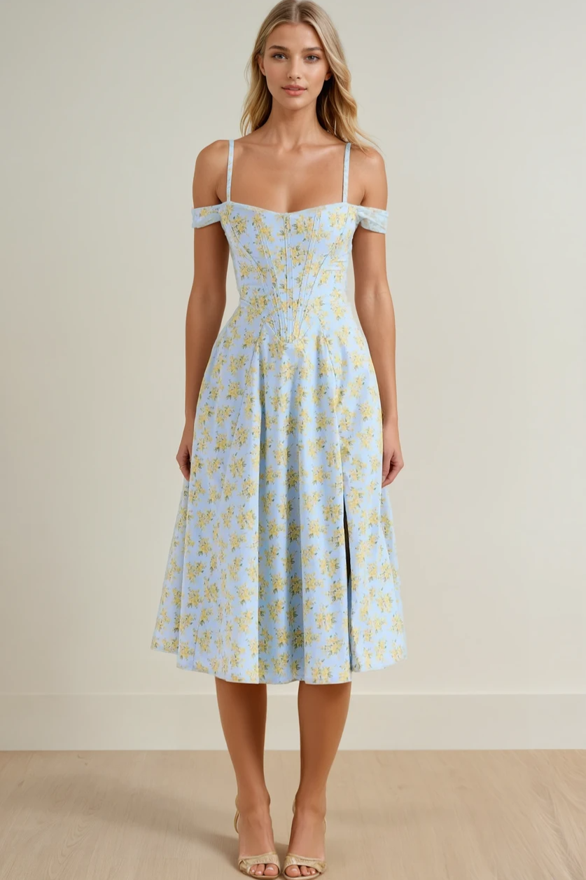 Sunday Bloom Reverie Midikleid