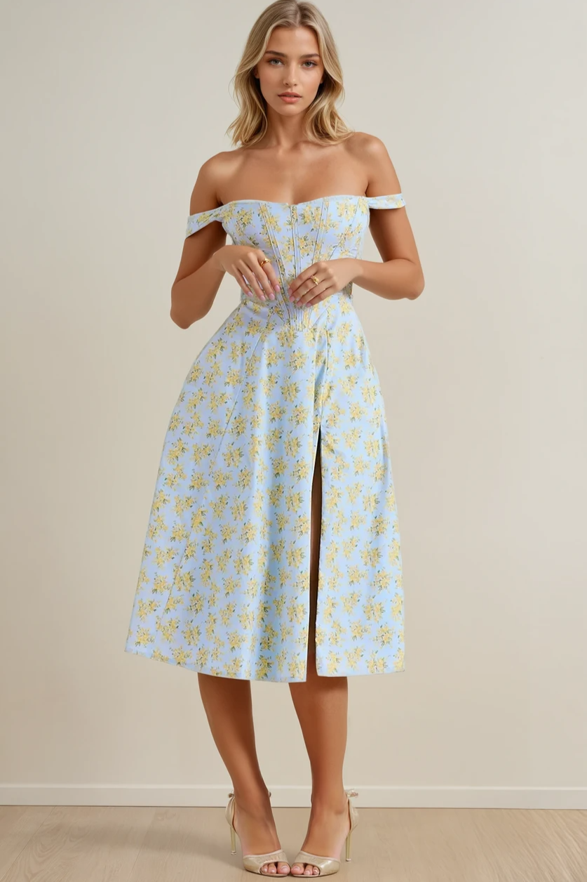 Sunday Bloom Reverie Midikleid