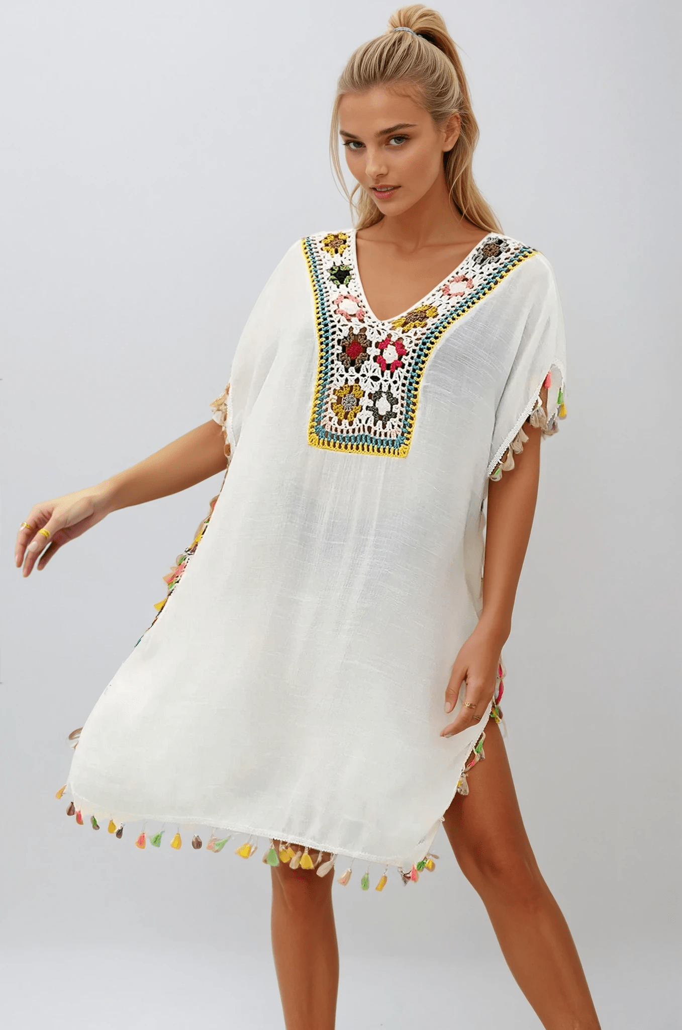 Paloma Crochet Midi Dress - TheBohoBloom