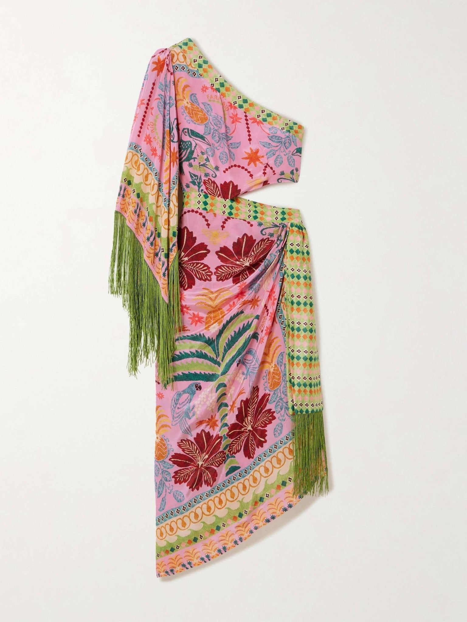 Palm Paradise One - Shoulder Midi Dress - TheBohoBloom
