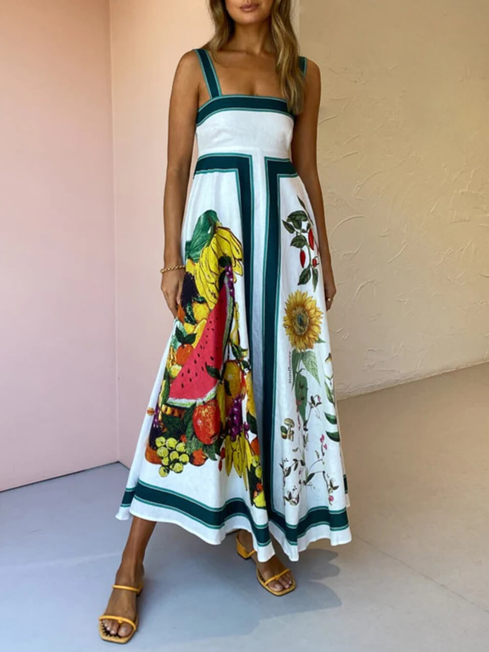 Carefree Chic Printed Maxi Dress