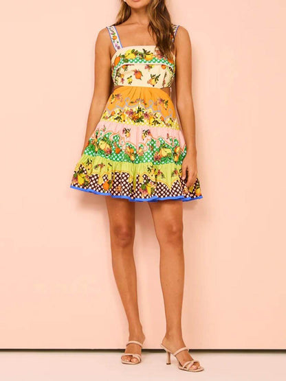 Tutti Frutti Garden Party Mini Dress - TheBohoBloom