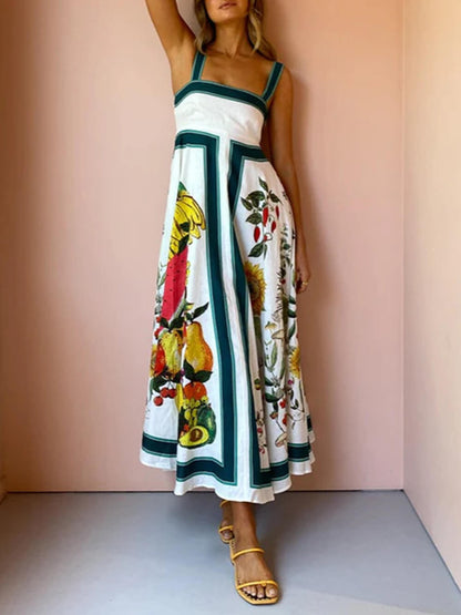 Carefree Chic Printed Maxi Dress