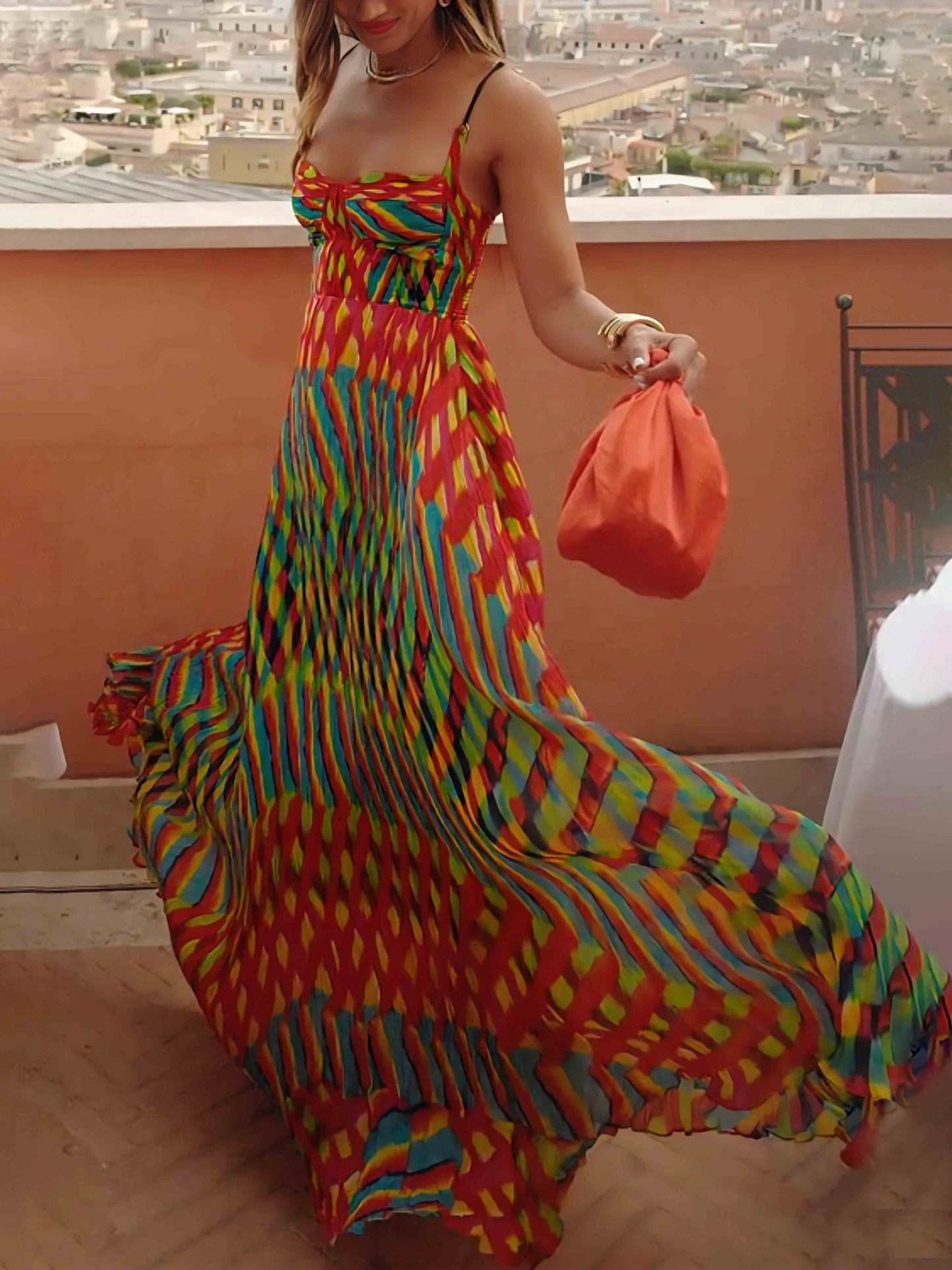 Gallery Chic Abstract Maxi Dress