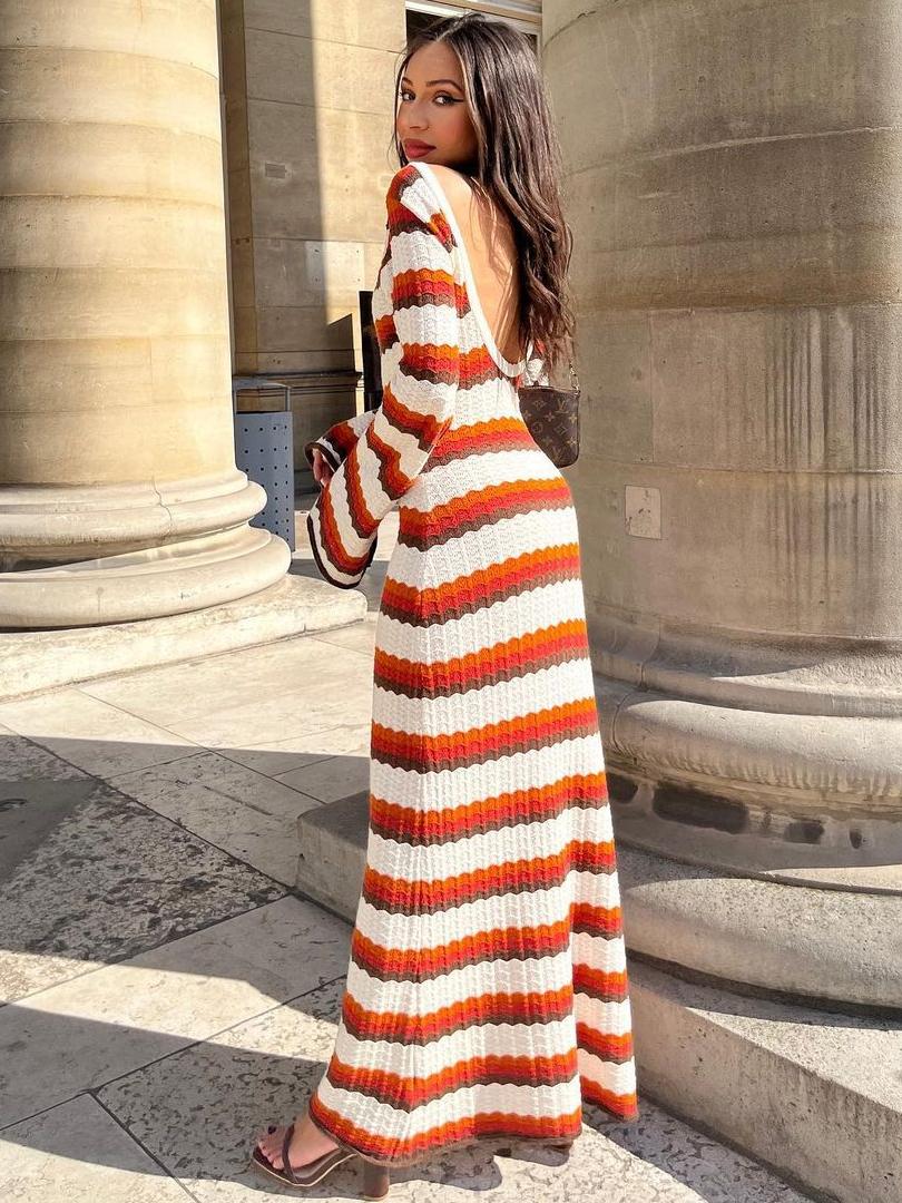 Beach Knit Cover-Up Maxi Dress