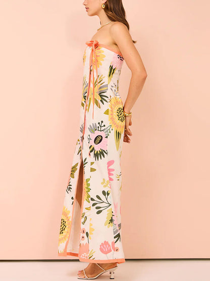 Tropical Breeze Wrap Maxi Dress