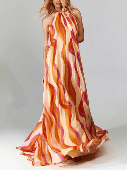 Goddess of the Sun Flowing Maxi Dress - TheBohoBloom