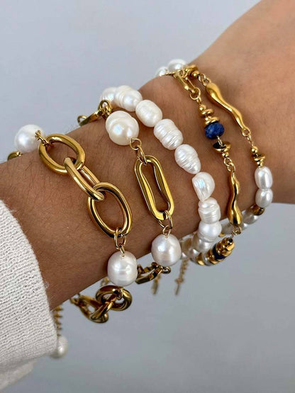 Pearl Metal Bracelet
