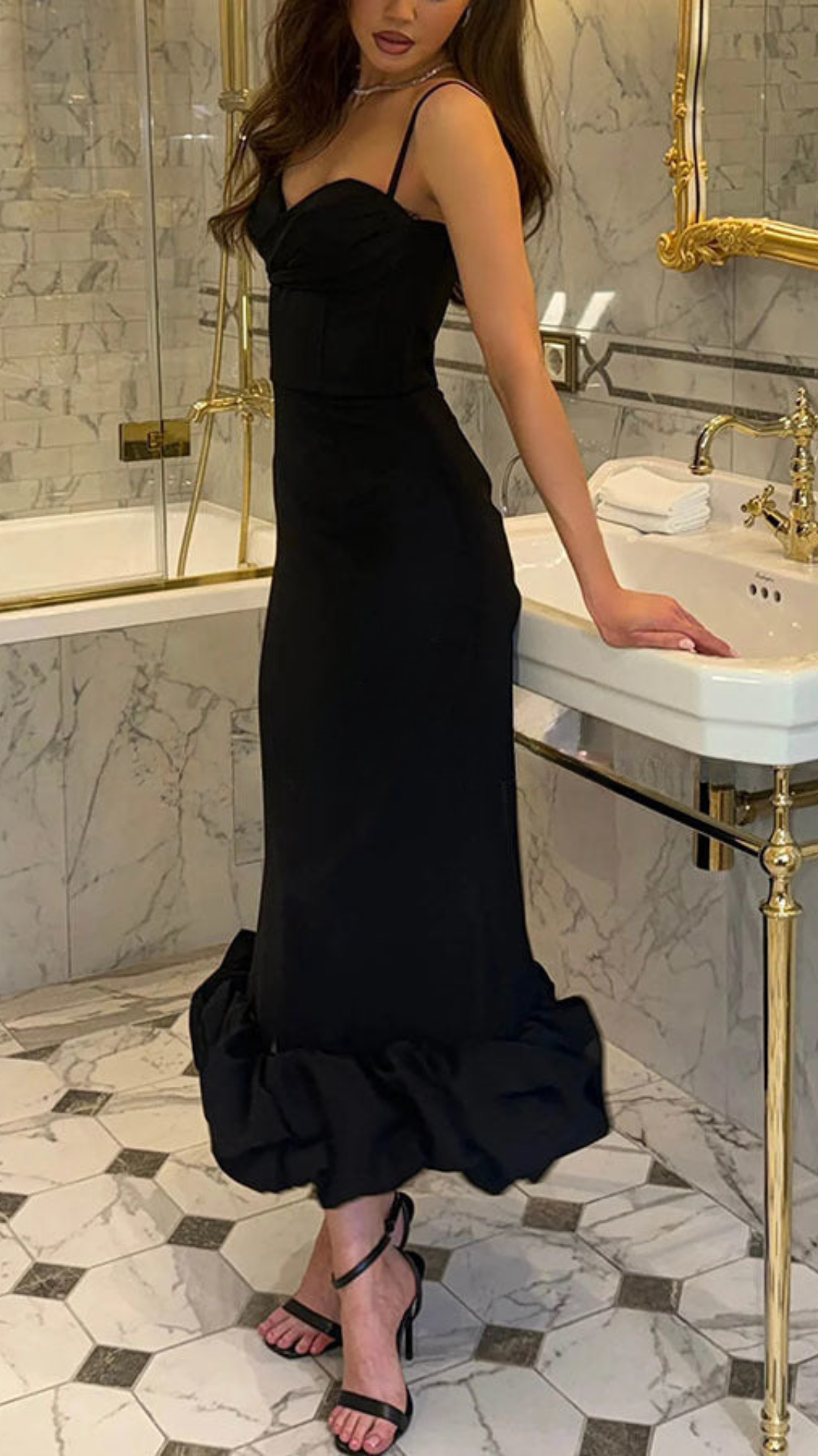 Isolde Drapiertes Glow-Midikleid