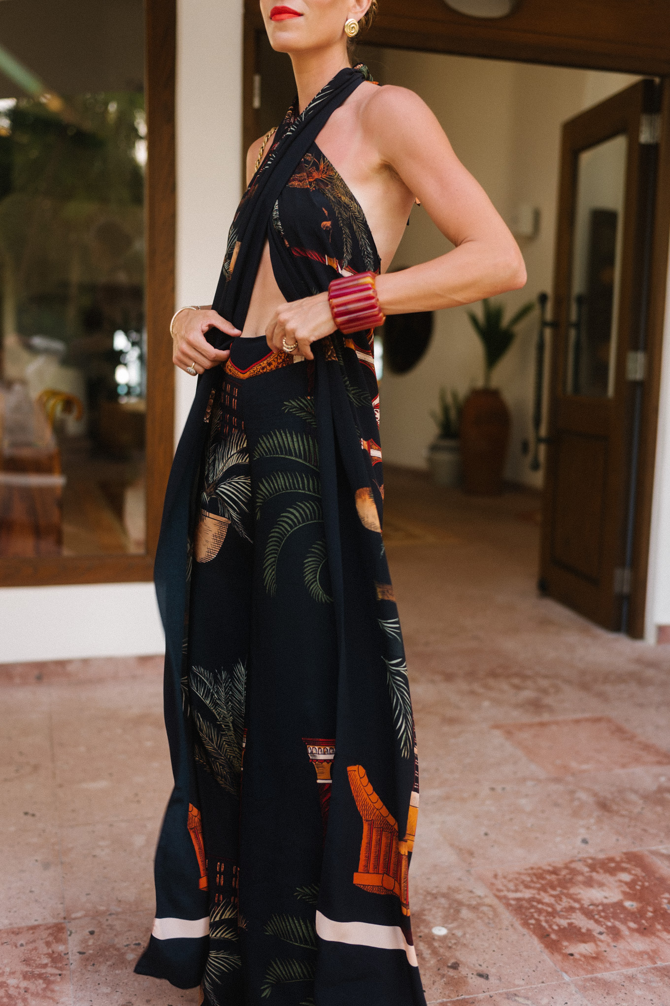 Nightfall Oasis Zweiteiliges Maxikleid