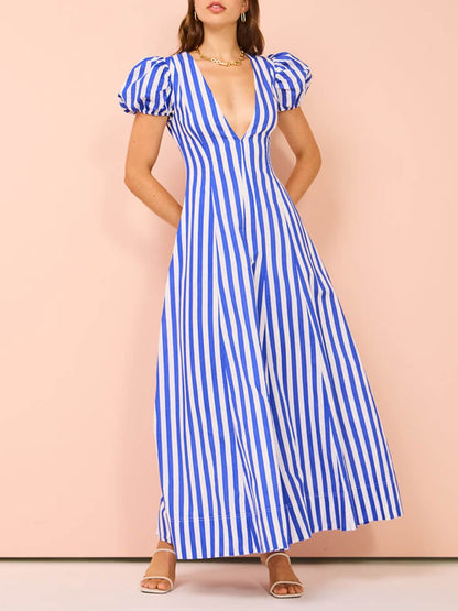 Harbor Breeze Striped Dress - TheBohoBloom