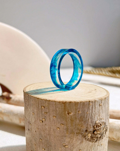 Oceanfire Minimalist Ring