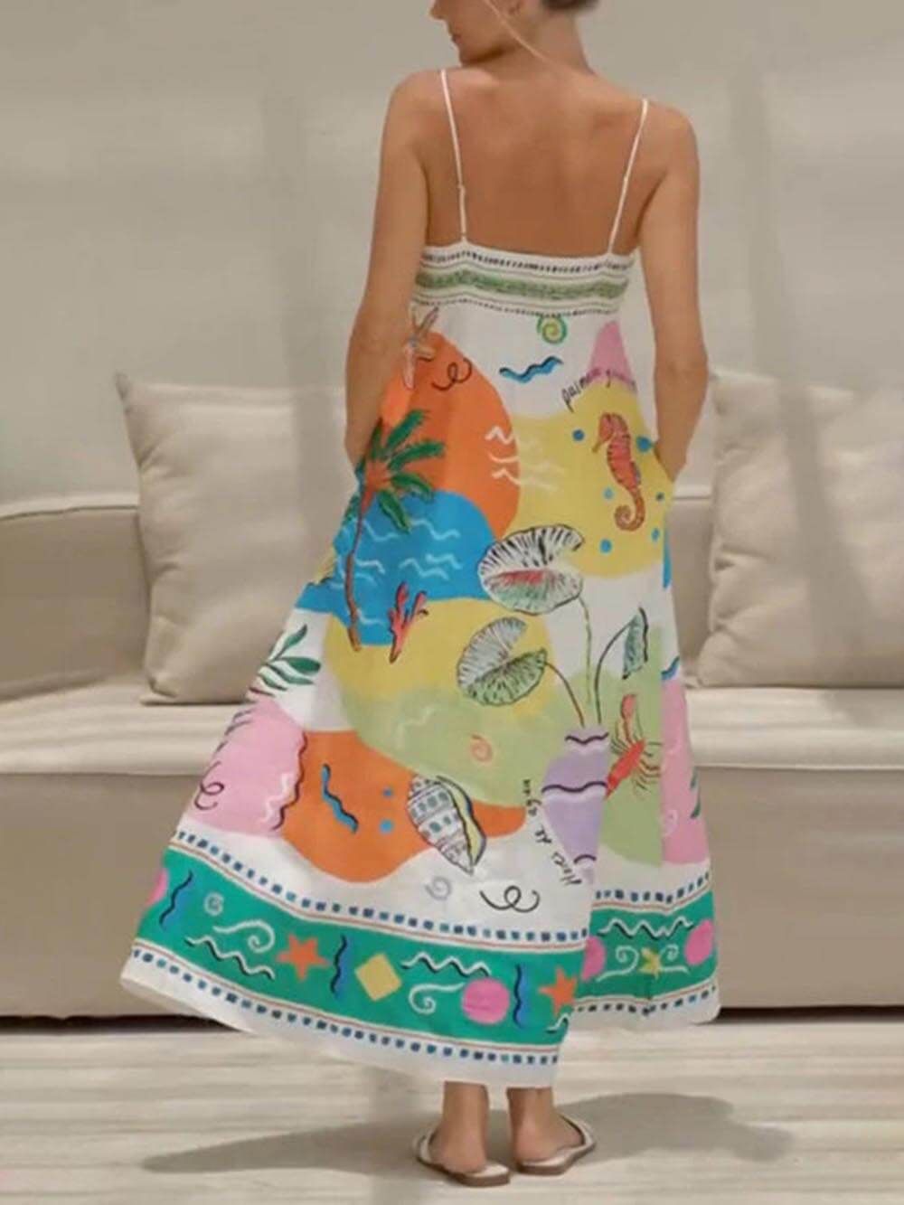 Resort Bliss Sleeveless Midi Dress - TheBohoBloom