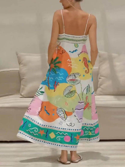 Resort Bliss Sleeveless Midi Dress - TheBohoBloom