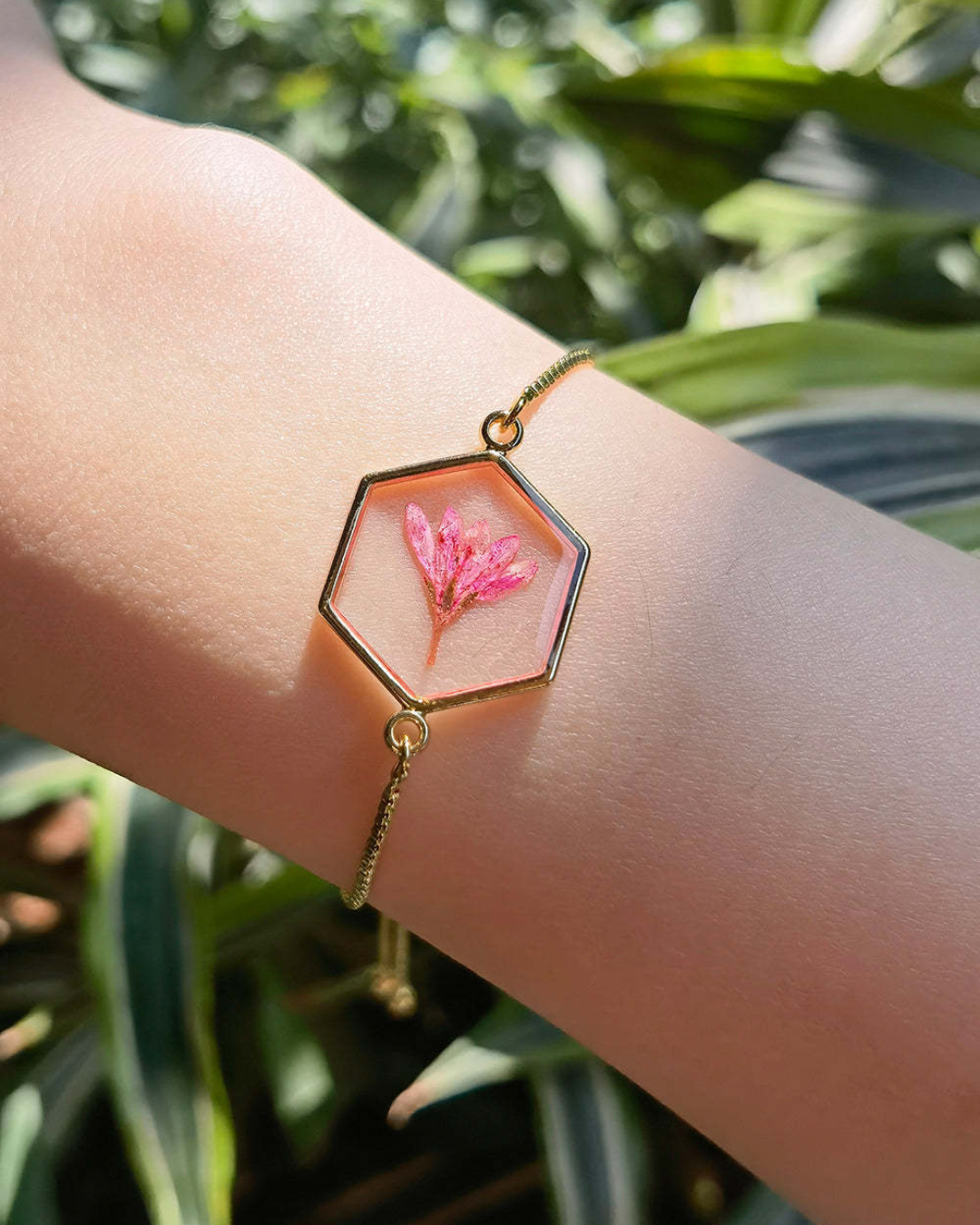 Narcissus Light Resin Cuff Bracelet