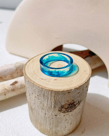 Oceanfire Minimalist Ring