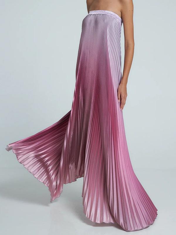 Celestial Glow Strapless Maxi Dress