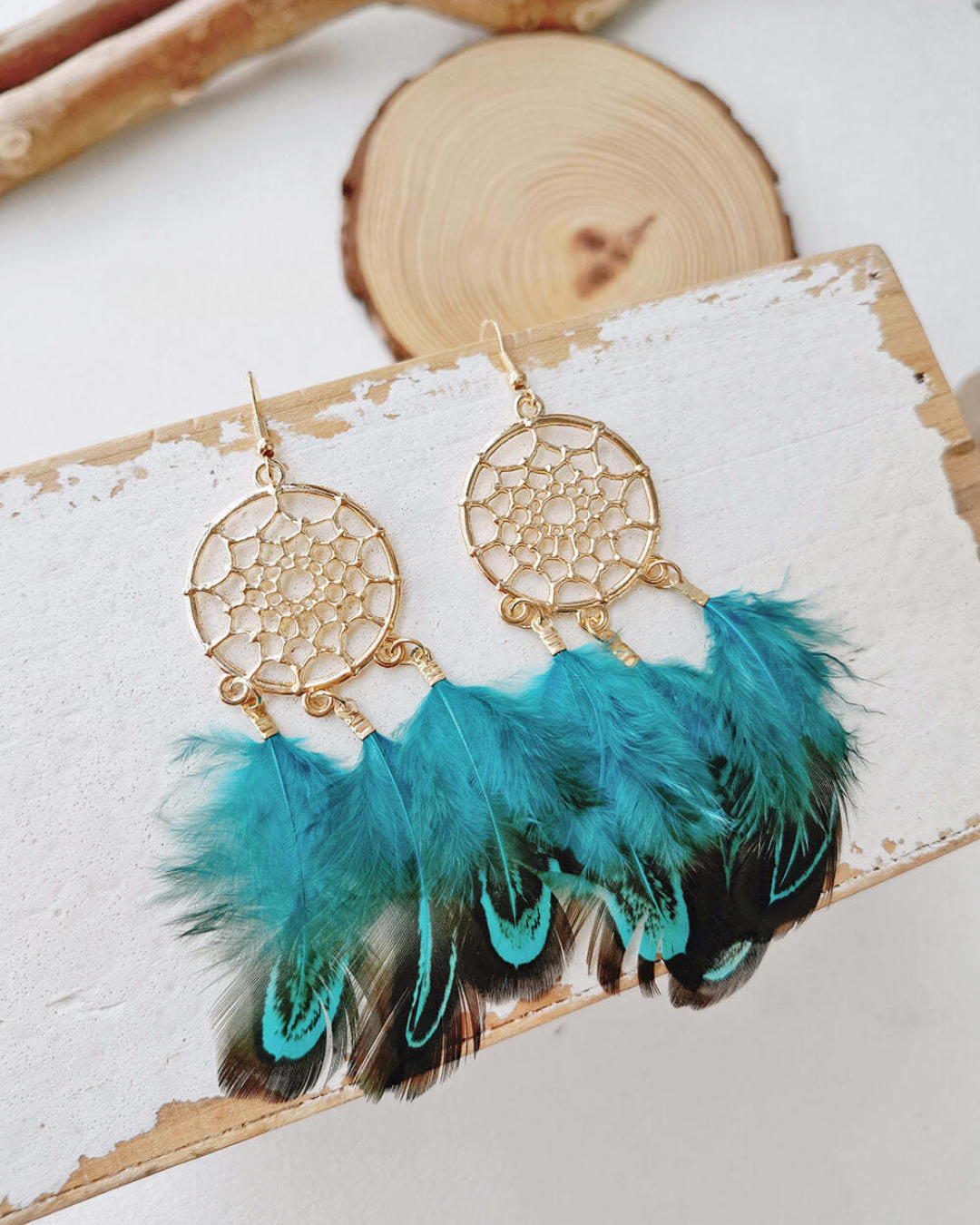 Mystic Plum Dreamcatcher Earrings