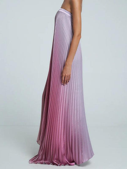 Celestial Glow Strapless Maxi Dress