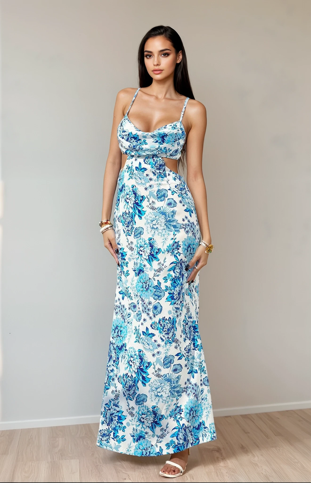 Scarlet Garden Maxi Dress