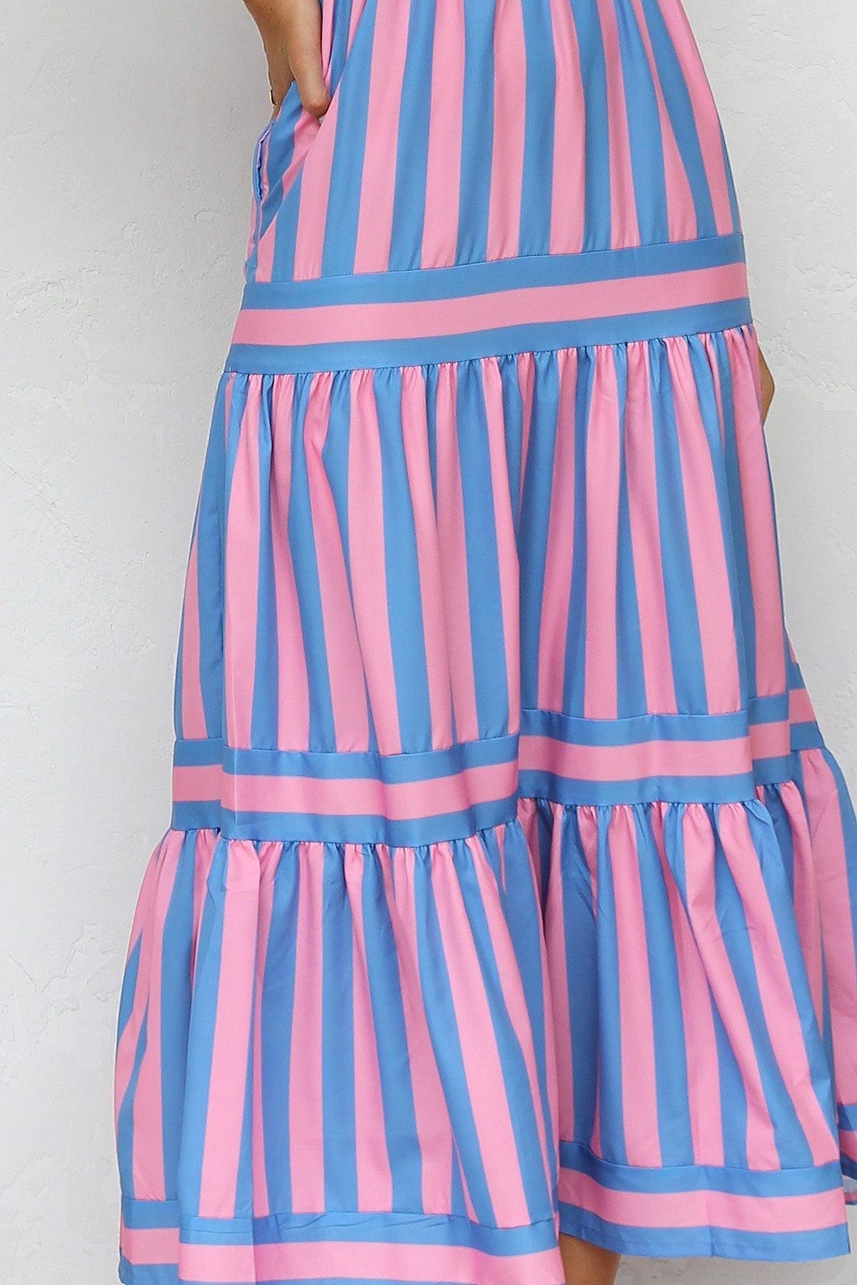 Raspberry Sky Color Play Maxi Dress - TheBohoBloom