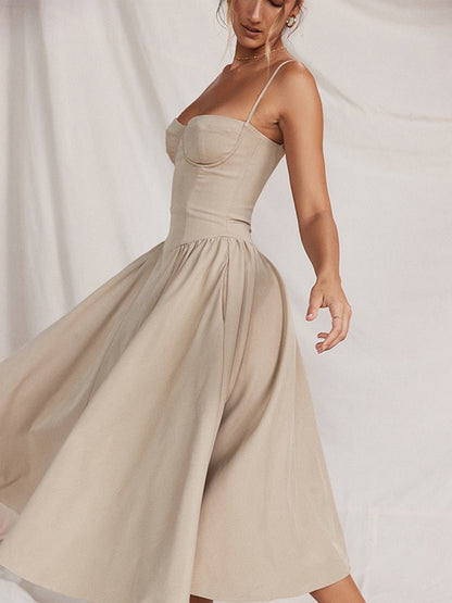 Poise Fit & Flare Midi Dress - TheBohoBloom