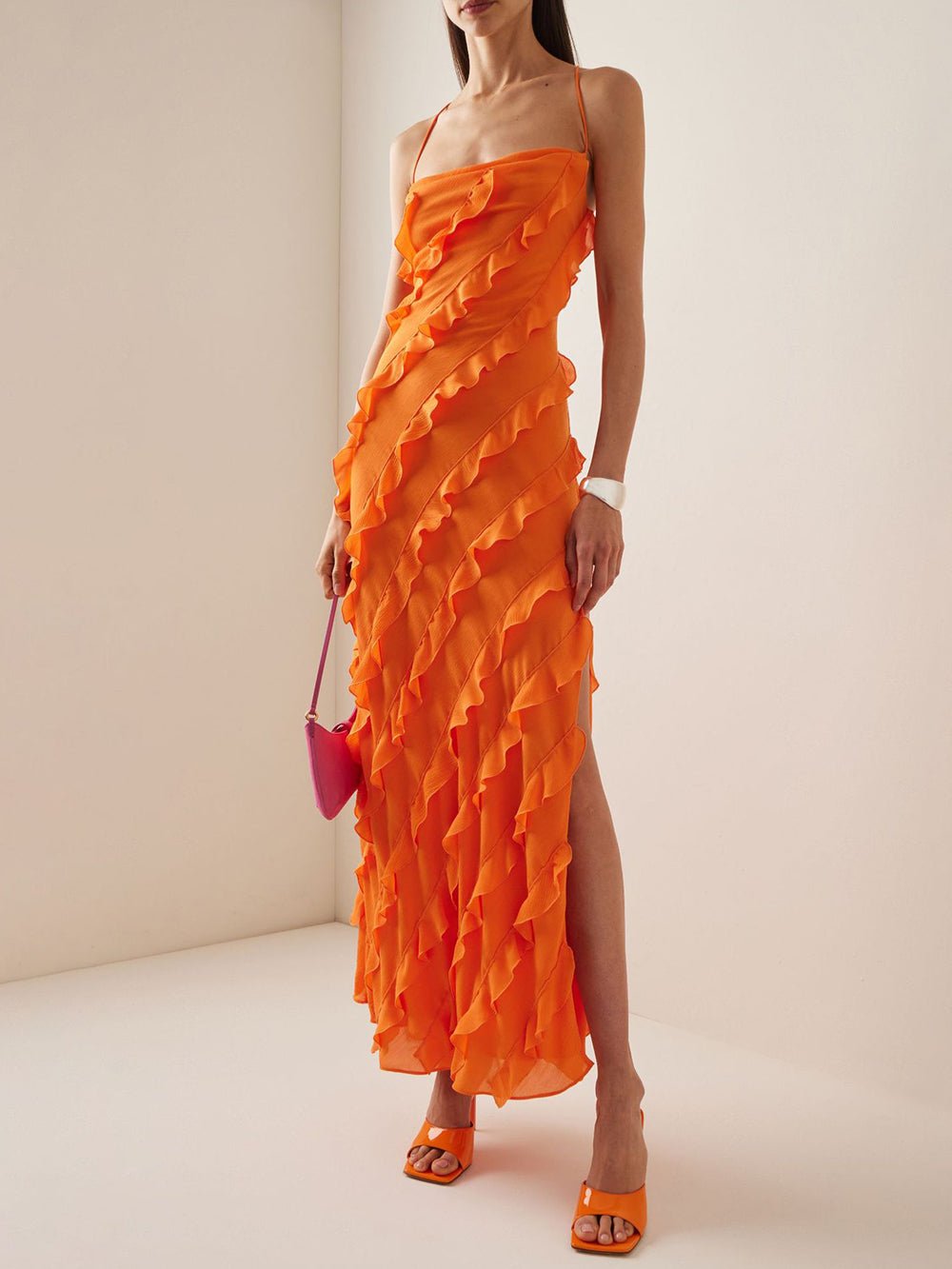 Spiced Flame Layered Maxi Dress - TheBohoBloom