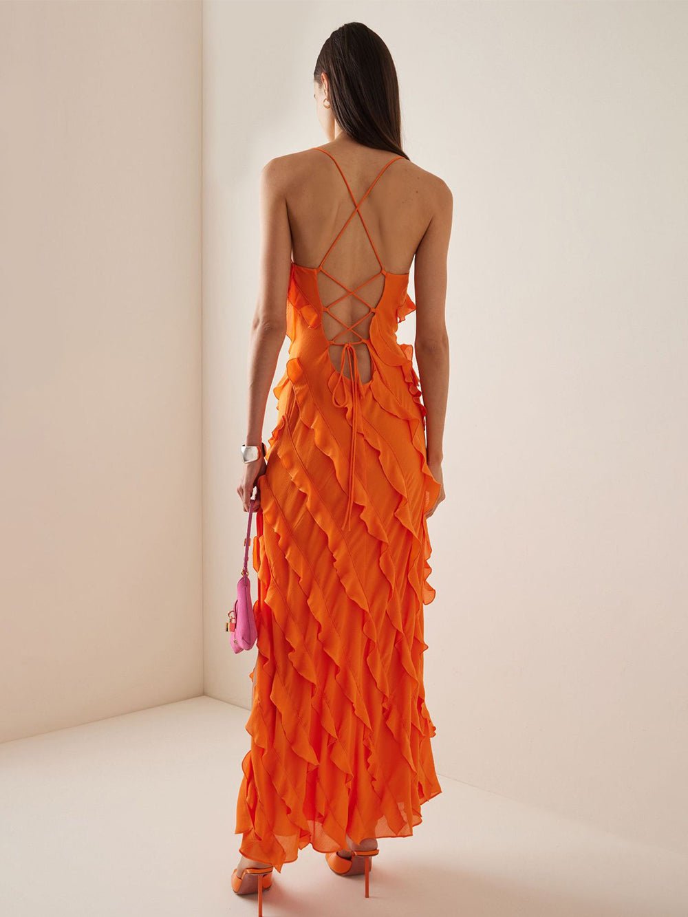 Spiced Flame Layered Maxi Dress - TheBohoBloom
