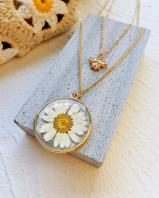 Collar Dulce Prado Abeja y Flor
