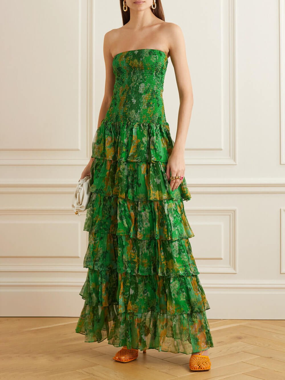 Verdant Whisper Layered Maxi Dress - TheBohoBloom