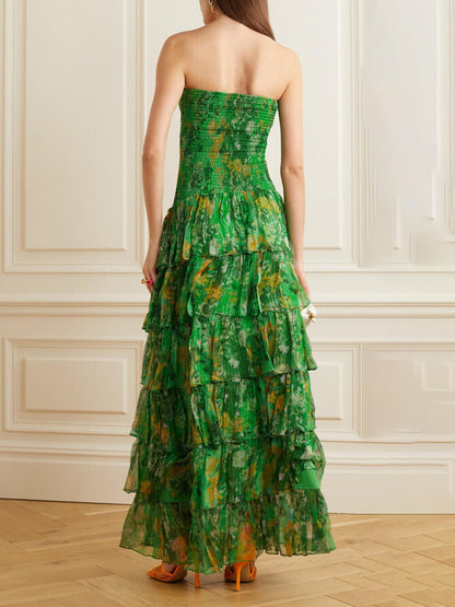 Verdant Whisper Layered Maxi Dress - TheBohoBloom