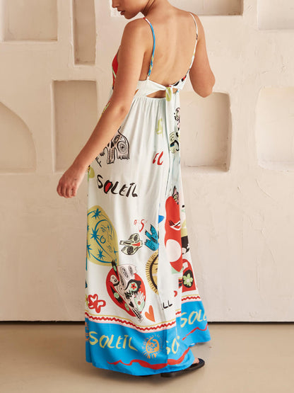 Graceful Charm Satin Maxi Dress