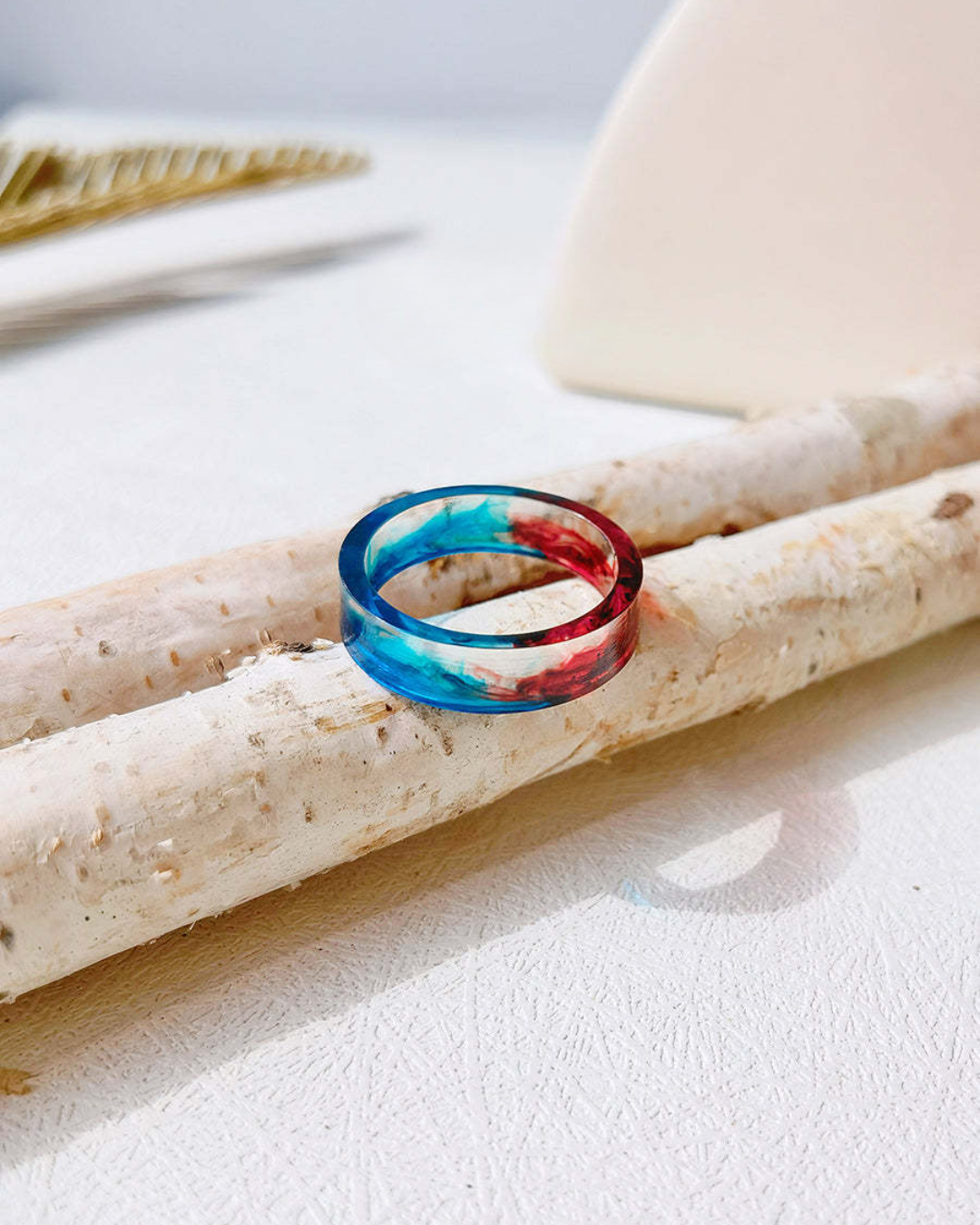 Oceanfire Minimalist Ring