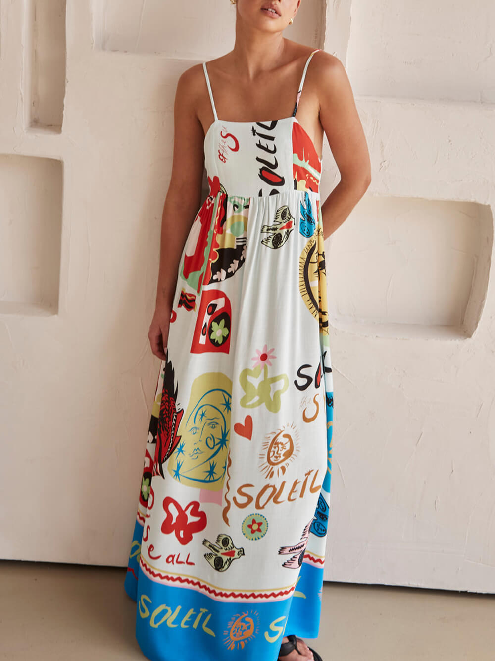 Graceful Charm Satin Maxi Dress