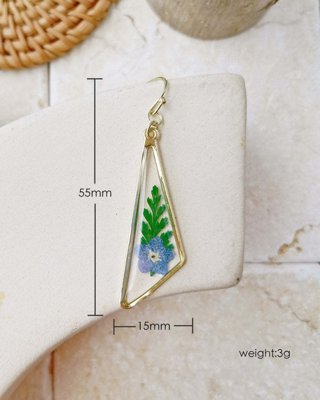 FloraTrace Geometric Earrings