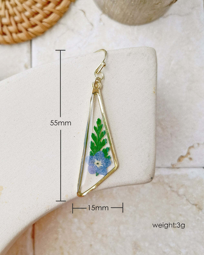 FloraTrace Geometric Earrings