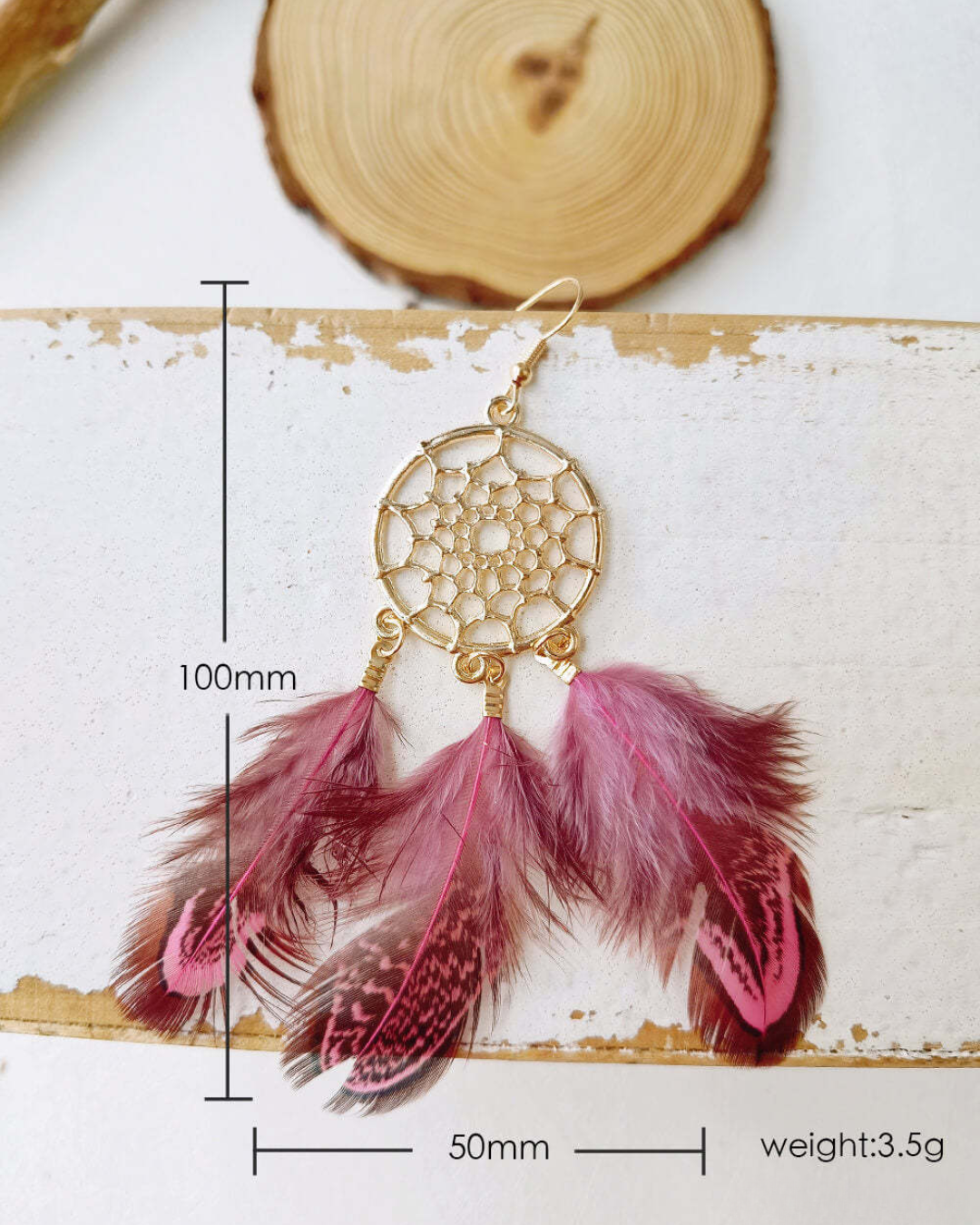 Mystic Plum Dreamcatcher Earrings
