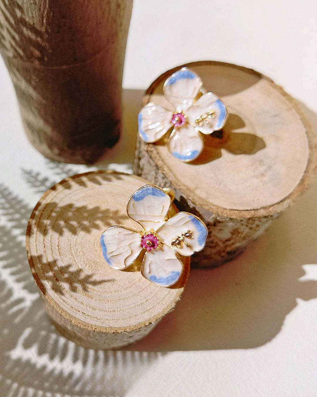 925 Bee’s Whisper Floral Studs Earrings