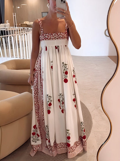 Petals Paneled Maxi Dress