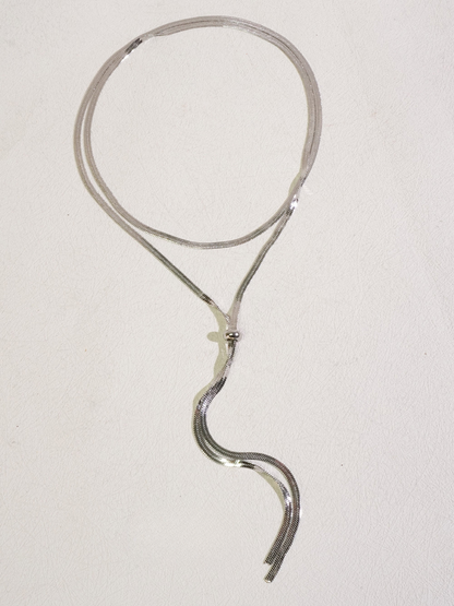 Silver Whisper Snakebone Necklace