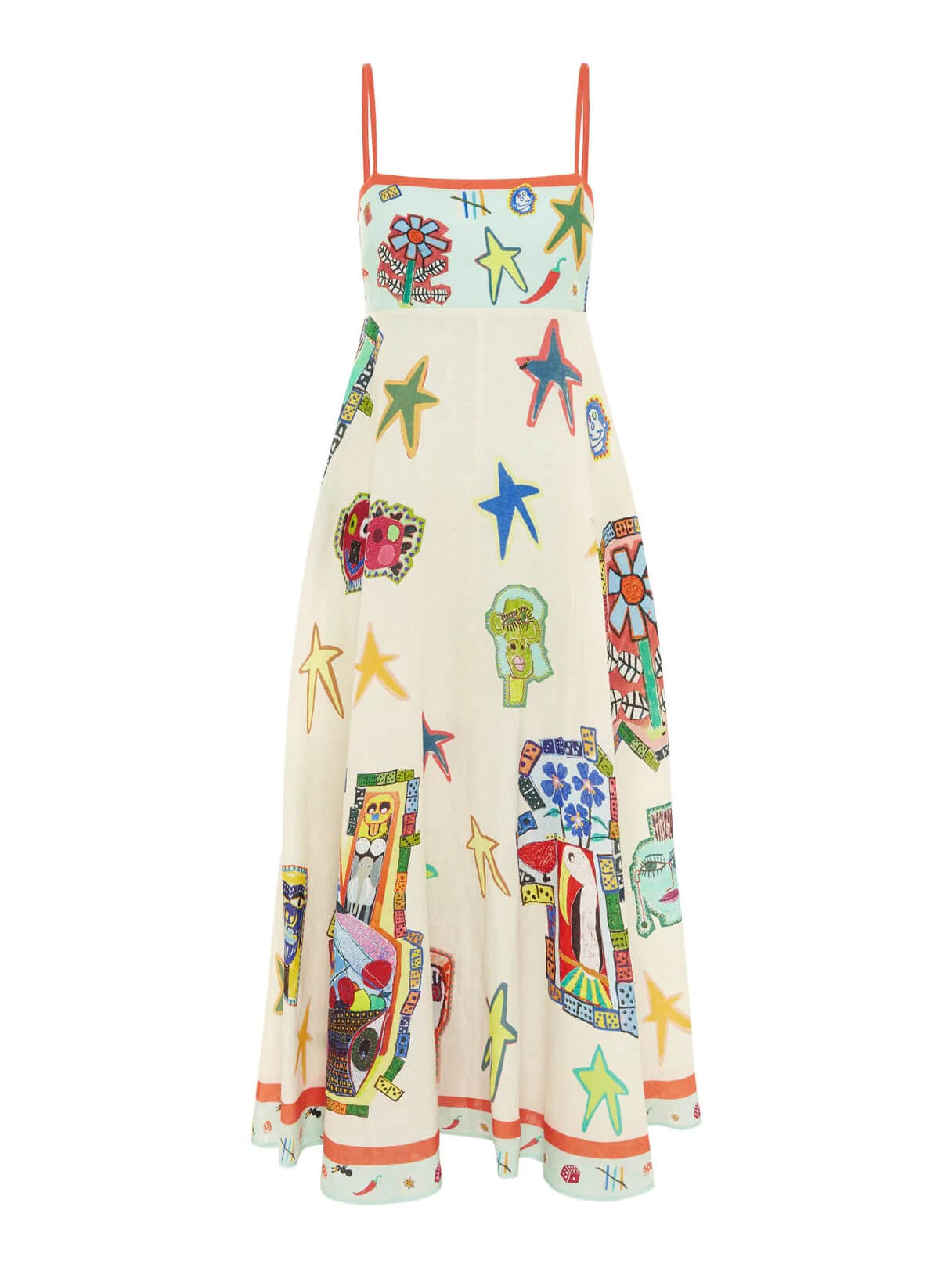 Boho Graffiti Sling Maxi Dress