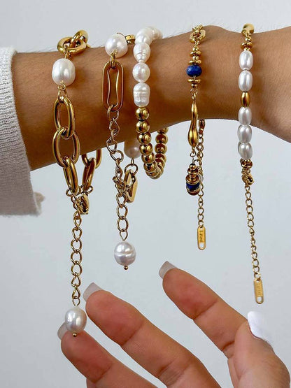 Pearl Metal Bracelet