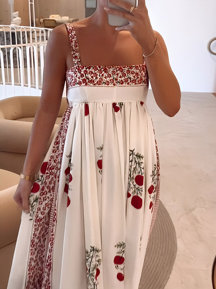 Petals Paneled Maxi Dress