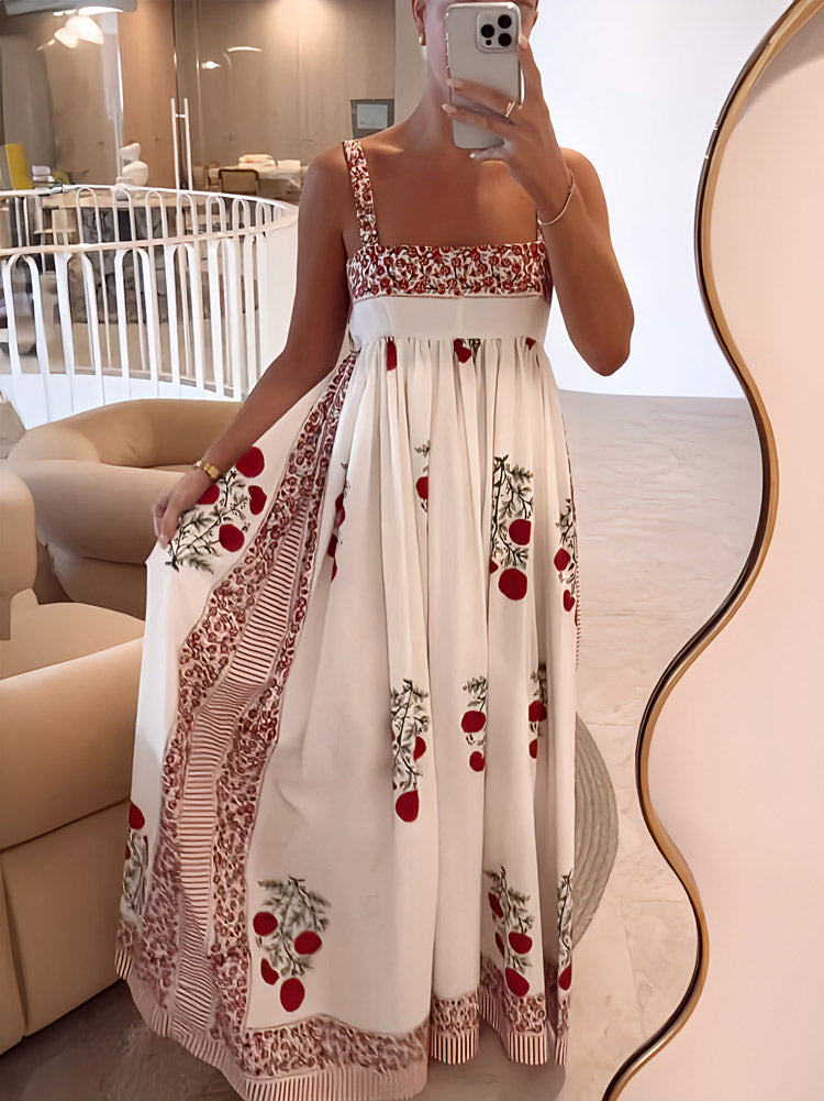 Petals Paneled Maxi Dress