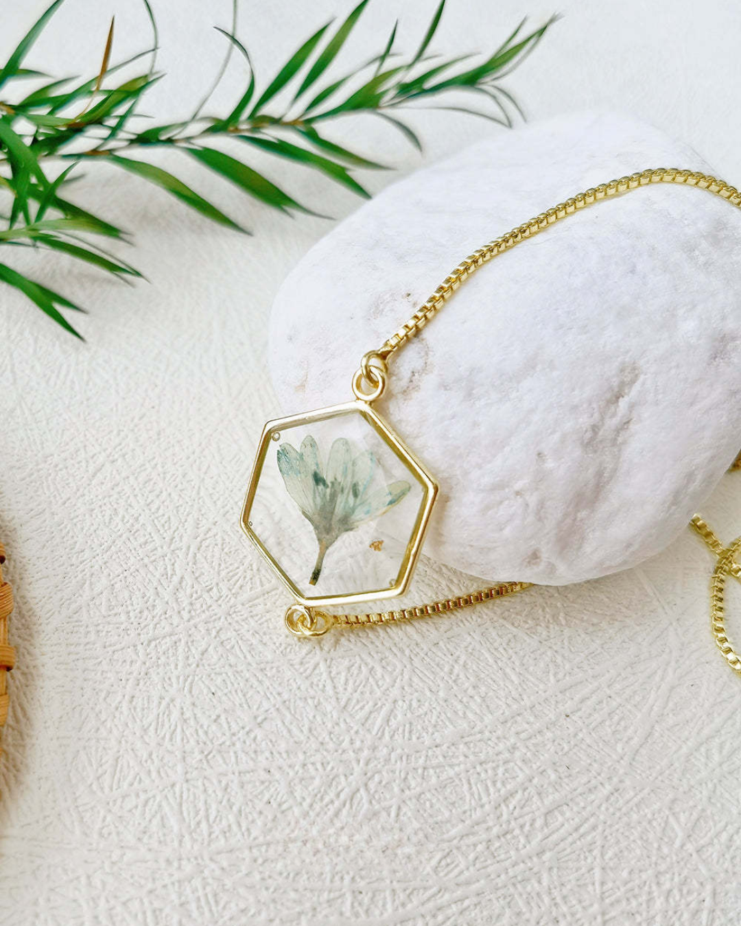 Narcissus Light Resin Cuff Bracelet