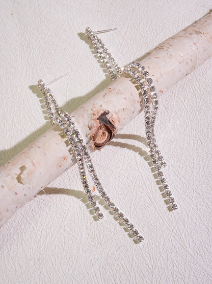 Diamond Dust Drape Earrings